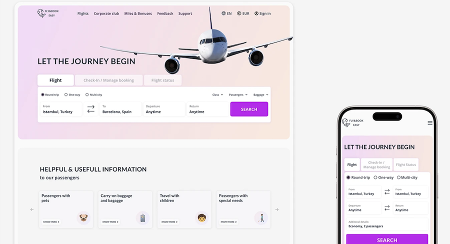 Thiết kế website bán vé máy bay online chuyên nghiệp