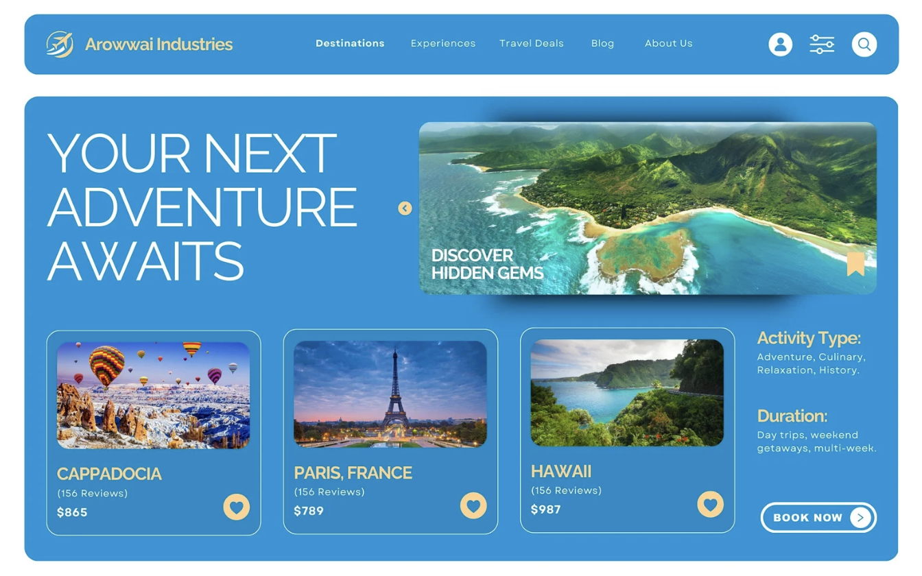 Thiết kế website tour du lịch