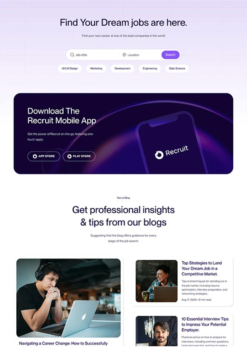 Thiết kế website tuyền dụng chuyên nghiệp